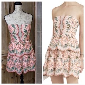 BCBG Maxazria Giuliano’s Floral Strapless Dress